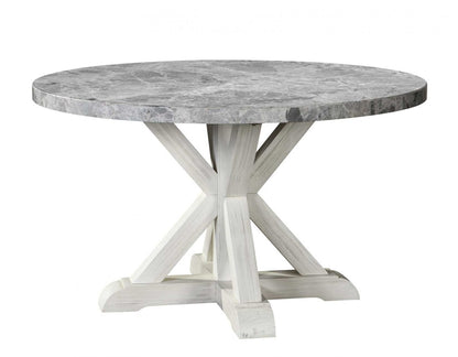 Canova Round Gray Marble Dining Table