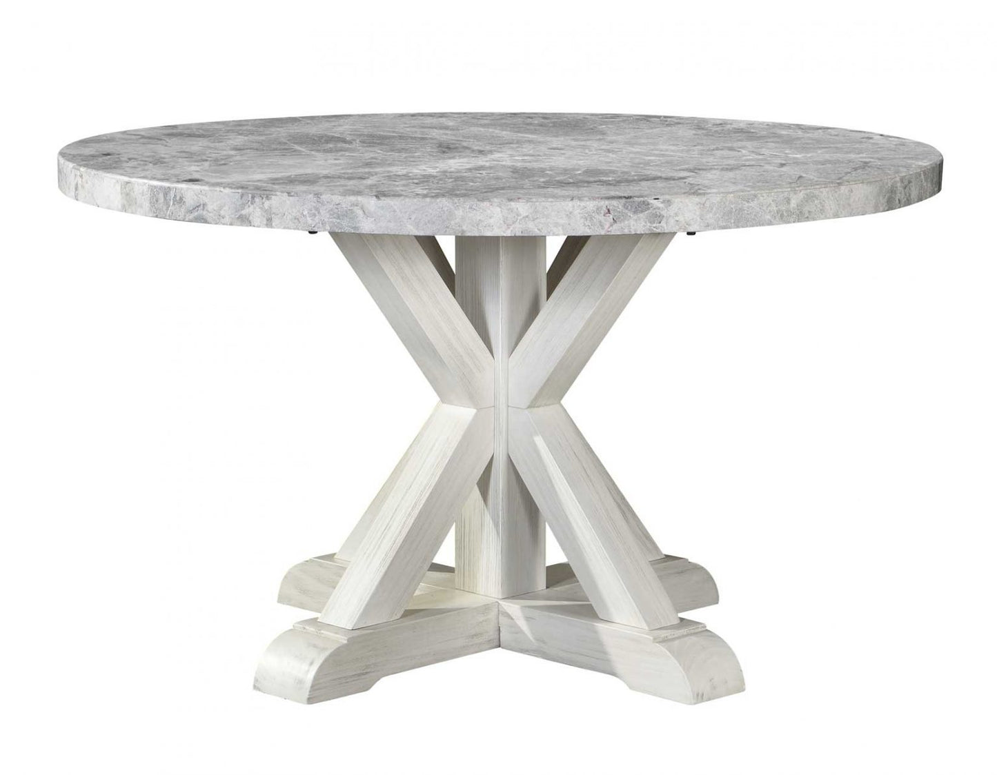 Canova Round Gray Marble Dining Table