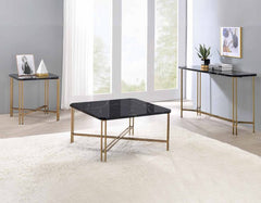 Mesa de cóctel Daxton con superficie de mármol sintético 