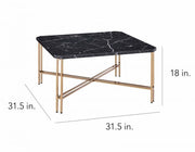 Mesa de cóctel Daxton con superficie de mármol sintético 
