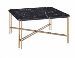 Mesa de cóctel Daxton con superficie de mármol sintético 
