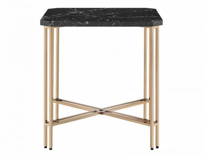 Daxton Faux-Marble Top End Table