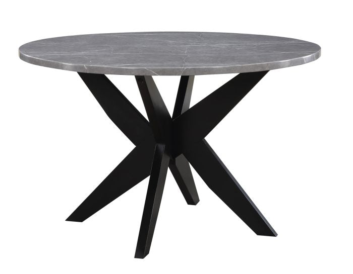 Mesa de comedor Amy de 48 pulgadas con imitación de mármol 