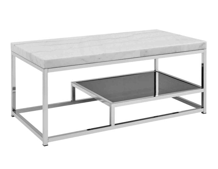 Mesa de centro de mármol blanco Aston 