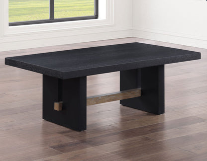 Mesa de centro Aubrey de 122 cm, acabado negro 