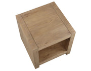 Mesa de centro Aubrey de 122 cm con acabado de madera flotante 