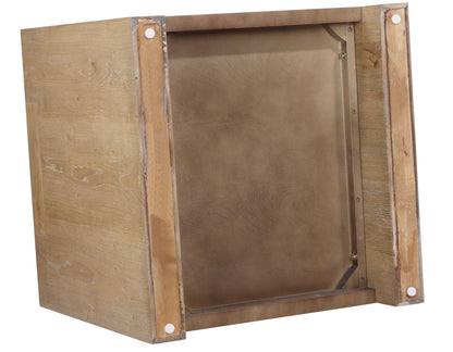 Mesa auxiliar Aubrey, acabado madera flotante 