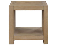 Mesa auxiliar Aubrey, acabado madera flotante 