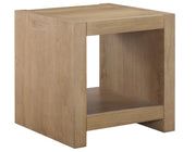 Mesa de centro Aubrey de 122 cm con acabado de madera flotante 