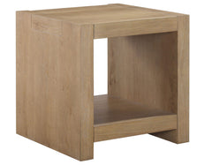Mesa auxiliar Aubrey, acabado madera flotante 