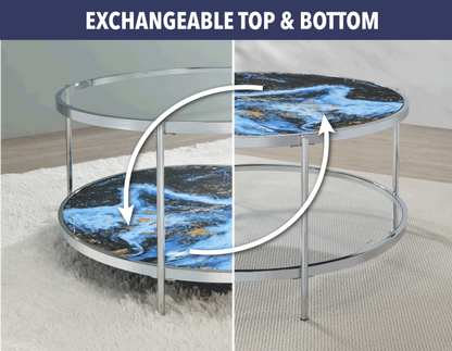 Mesa de cóctel con tapa reversible Averie