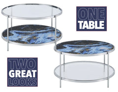 Mesa de cóctel con tapa reversible Averie