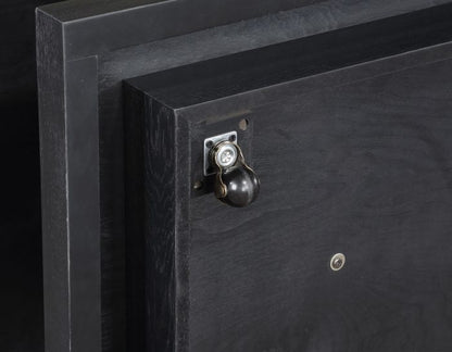 Mesa de cóctel Canyon con ruedas, color negro 