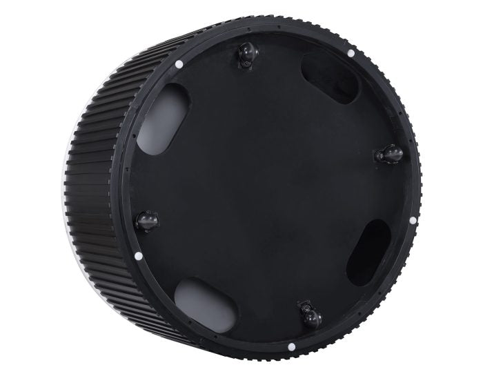 Mesa auxiliar redonda Colvin de 45 cm con superficie de mármol blanco y acabado negro 