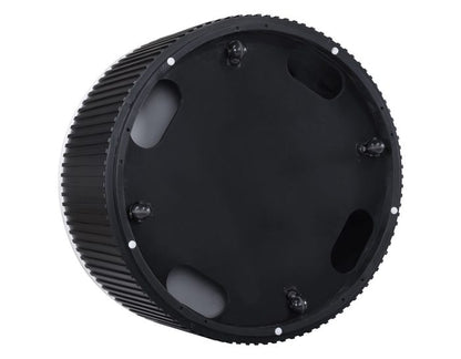 Mesa auxiliar redonda Colvin de 45 cm con superficie de mármol blanco y acabado negro 