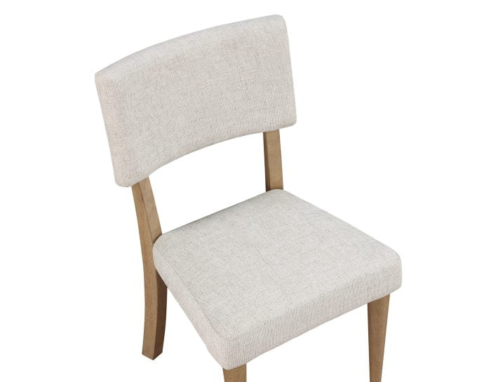 Colvin 5-Piece 52″ Round White Marble Dining Set, Toffee Finish