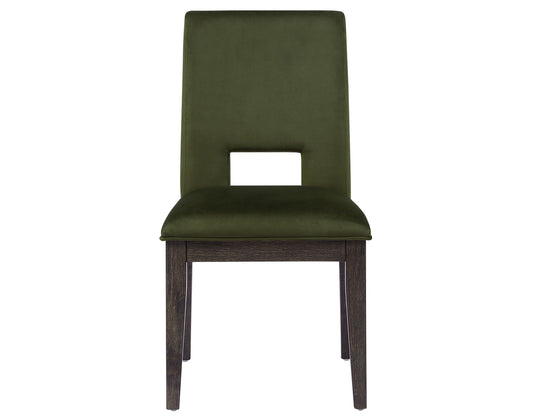 Evan Green Velvet Side Chair