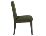 Silla auxiliar de terciopelo verde Evan 