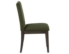 Silla auxiliar de terciopelo verde Evan 