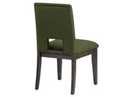 Silla auxiliar de terciopelo verde Evan 