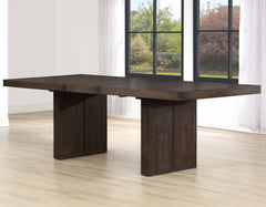 Mesa de comedor Evan de 78 a 96 pulgadas con hojas de 18 pulgadas 