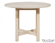 Juego de comedor redondo Amy de 5 piezas de imitación de mármol de 48 pulgadas 