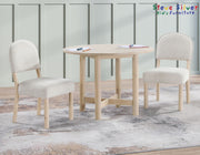 Juego de comedor redondo Amy de 5 piezas de imitación de mármol de 48 pulgadas 