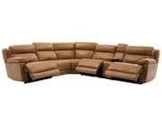 Gatlin Dual-Power Leather 6PC Modular Reclining Sectional