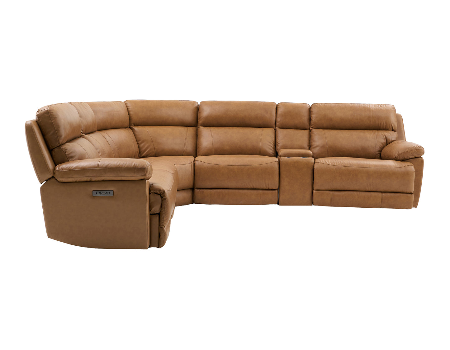 Gatlin Dual-Power Leather 6-Piece Modular Reclining Sectional