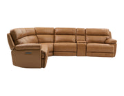 Gatlin Dual-Power Leather 6PC Modular Reclining Sectional