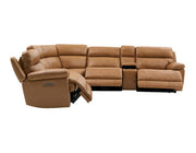Gatlin Dual-Power Leather 6PC Modular Reclining Sectional