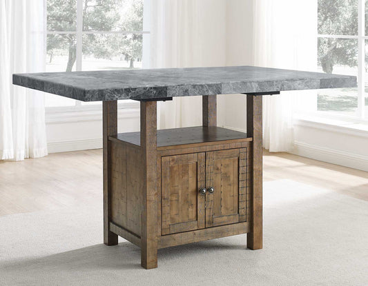 60" Grayson Marble Top Counter Storage Table