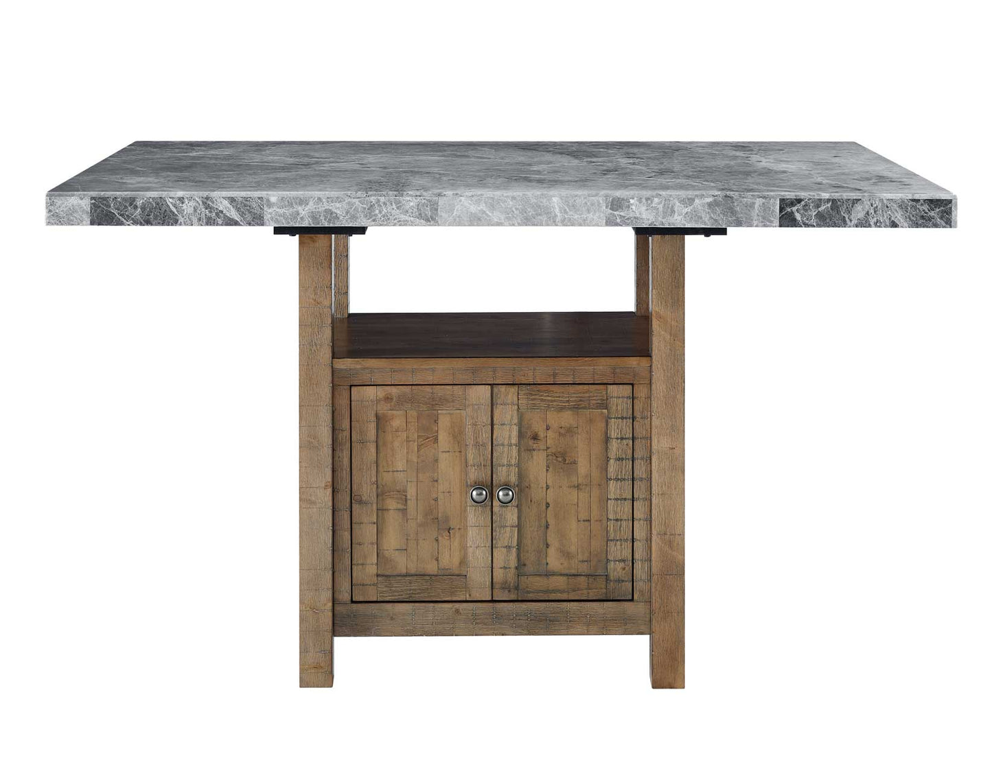60" Grayson Marble Top Counter Storage Table