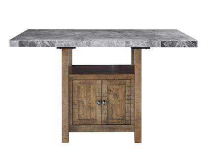 60" Grayson Marble Top Counter Storage Table
