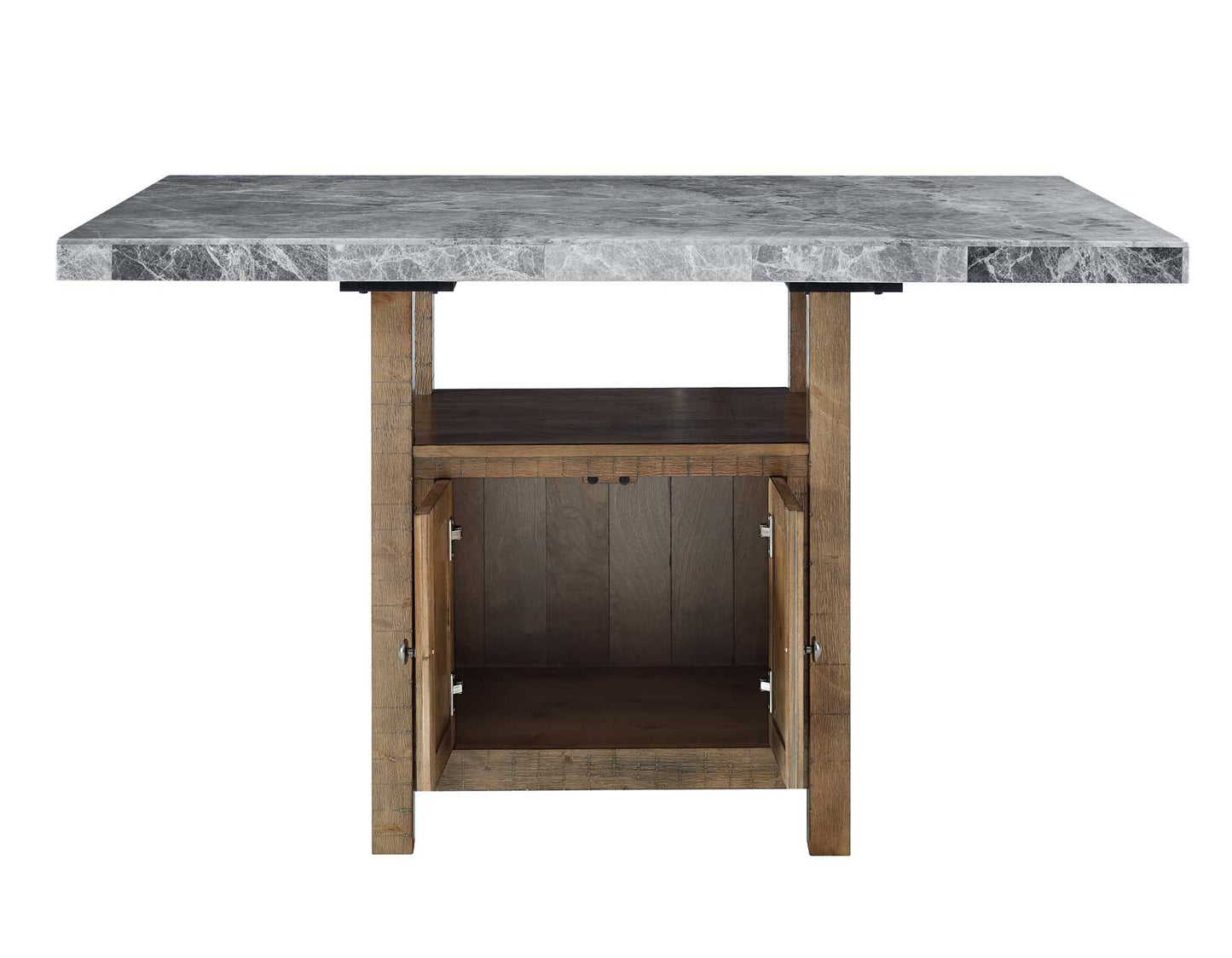 60" Grayson Marble Top Counter Storage Table