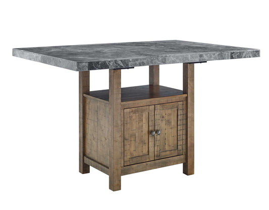 60" Grayson Marble Top Counter Storage Table