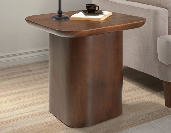 Mesa auxiliar de madera maciza Hunter de 22″ 