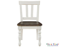 Joanna Kids Solid Wood Side Chair Ivory & Mocha Finish