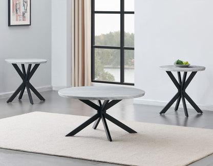 Mesa de cóctel redonda de imitación mármol Keyla 