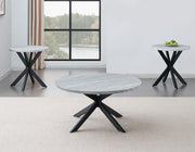 Mesa de cóctel redonda de imitación mármol Keyla 