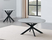 Mesa de cóctel redonda de imitación mármol Keyla 