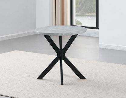 Mesa auxiliar redonda de imitación mármol Keyla 