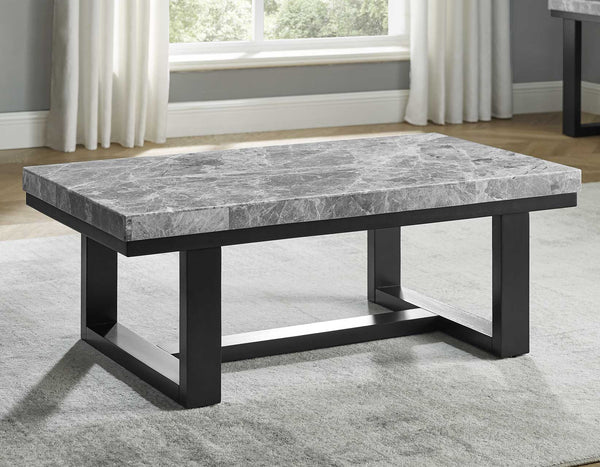 Mesa de cóctel de mármol gris Lucca 