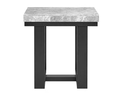 Mesa auxiliar de mármol gris Lucca 