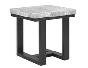 Mesa auxiliar de mármol gris Lucca 