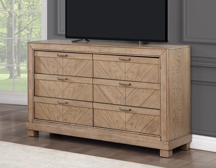Montana 6-Drawer Dresser Matte Gray