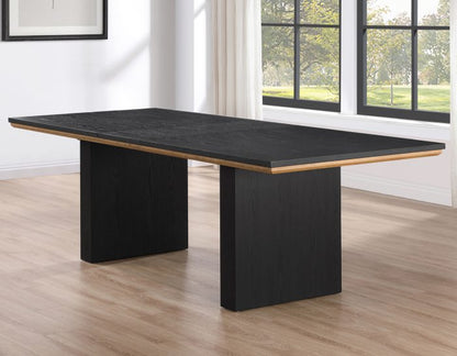 Juego de comedor Magnolia en negro y gris