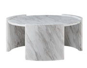Mesa de cóctel redonda de imitación de mármol merino 