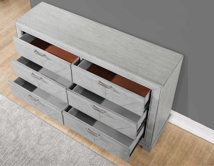 Montana 6-Drawer Dresser Matte Gray
