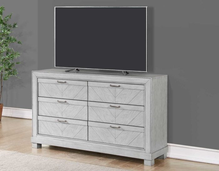 Montana 6-Drawer Dresser Matte Gray